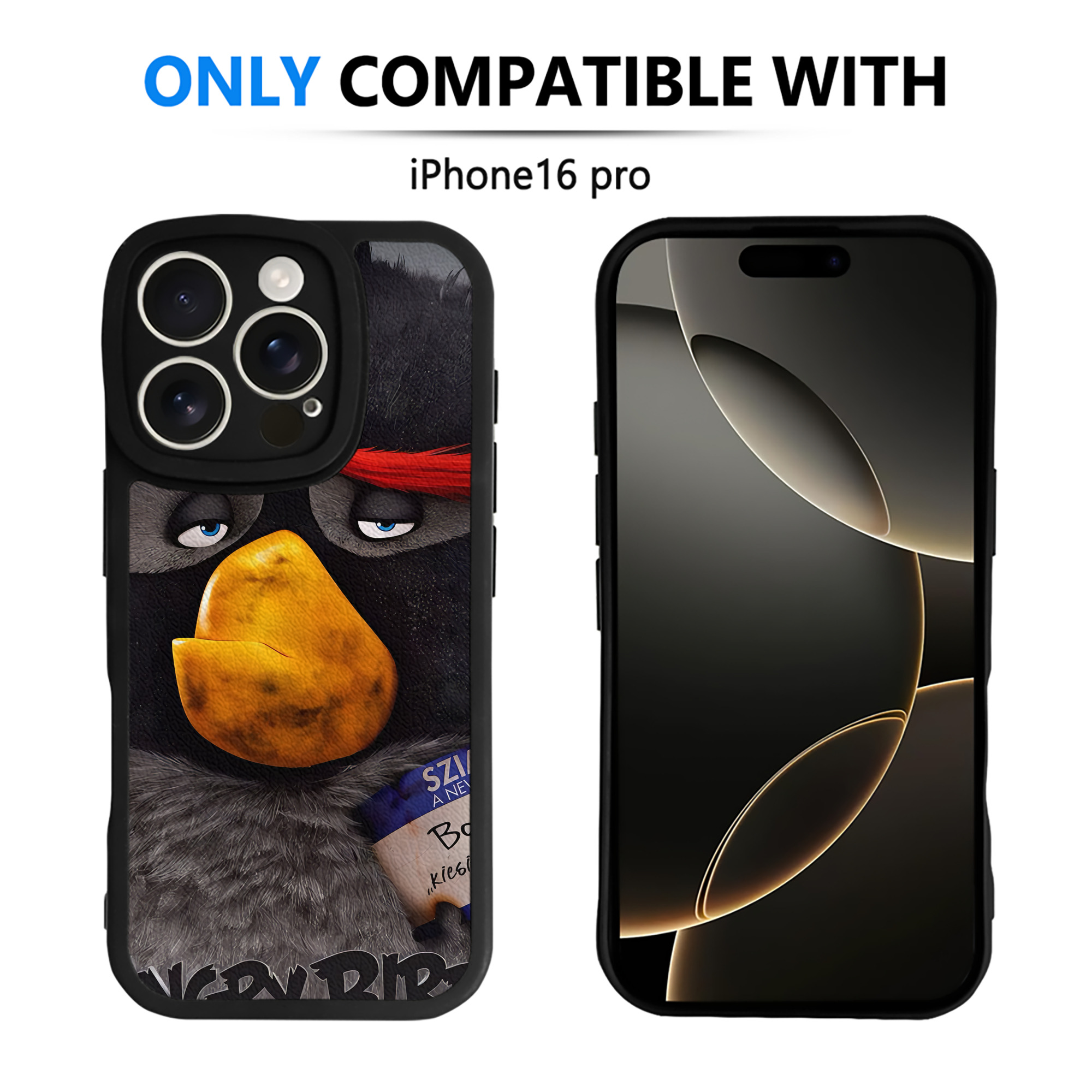 （画像用） Angry Birds アングリーバード 【iPhone 16シリーズ対応】シリコンスマホケース（レザー調） 材質：シリコン